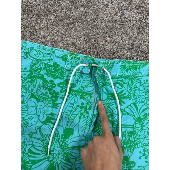 J. Crew Womens 8 Mini Micro Coverup Beach Skirt Blue/Green Floral Coastal Resort - Picture 3 of 8